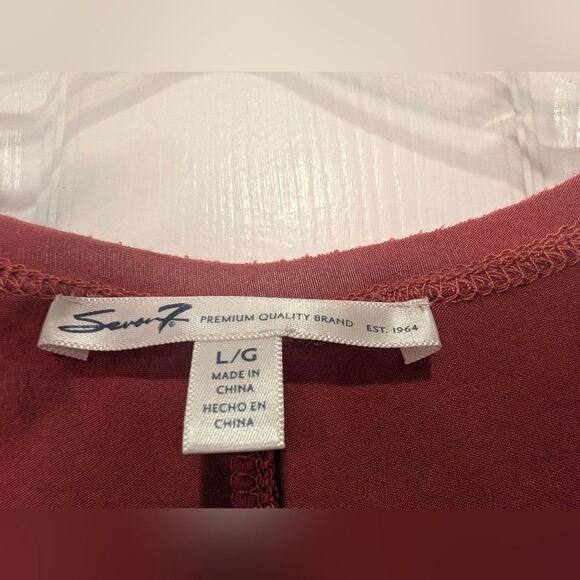 Seven 7 sleeveless maxi dress tie-dye cascade hem Stretch Boho Sleeveless Size L - Picture 6 of 7